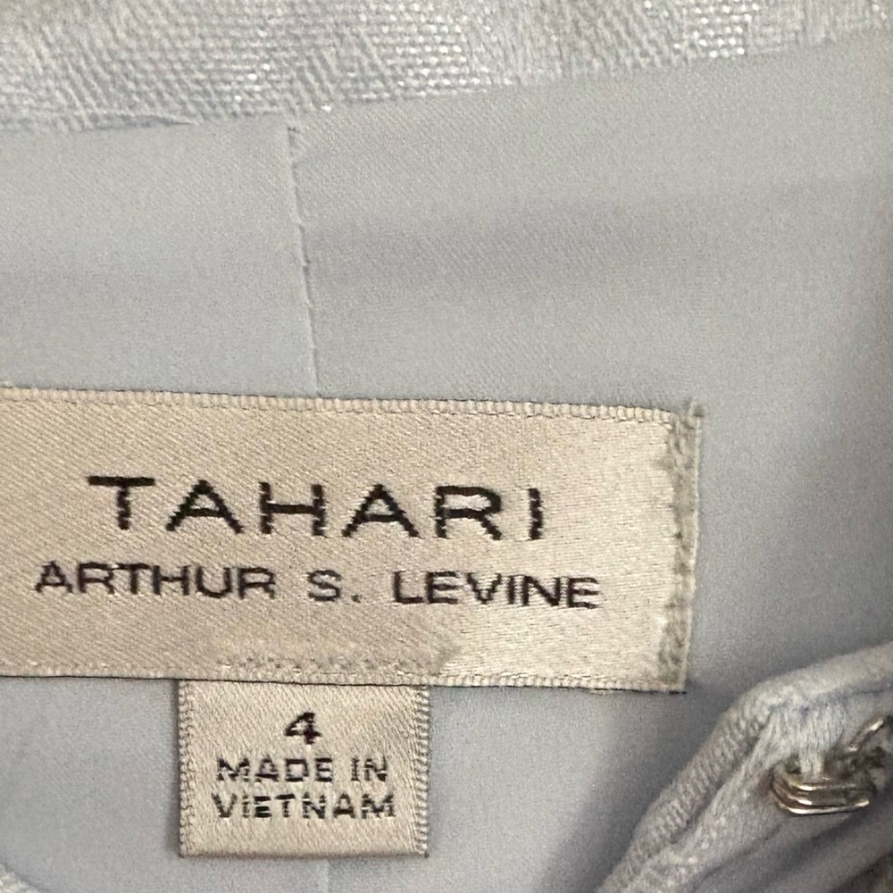 New With Tags Tahari Arthur’s S Levine Blue Multi Floral Dress And Jacket Size 4 - Picture 4 of 6